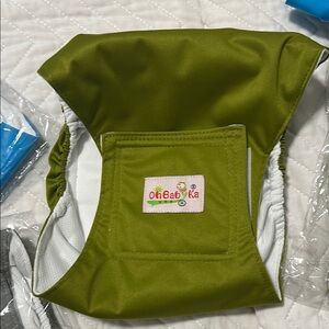 OhBabyKa Green Cloth Diaper